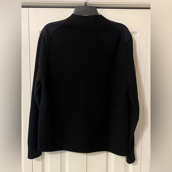 COS Colour-Block Panelled Wool Cardigan Dark Blue Black Size Small Mens New - Picture 5 of 16